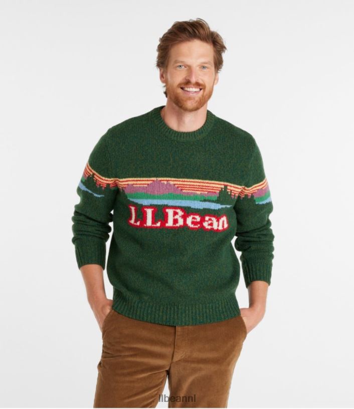 L.L.Bean Heren klassieke raggwollen trui bosschaduw katahdin kleding VT0643415