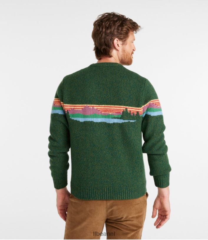 L.L.Bean Heren klassieke raggwollen trui bosschaduw katahdin kleding VT0643415