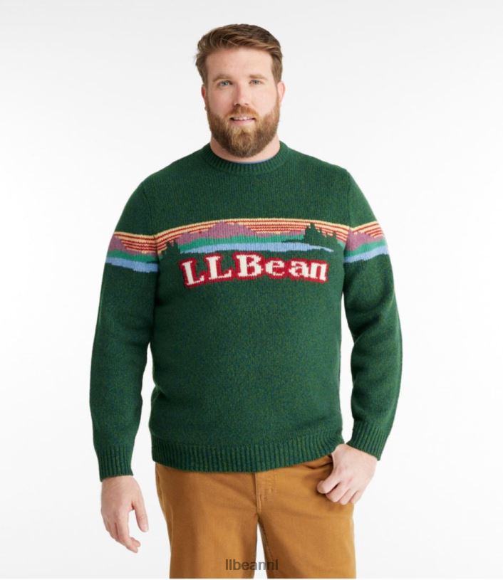 L.L.Bean Heren klassieke raggwollen trui bosschaduw katahdin kleding VT0643415