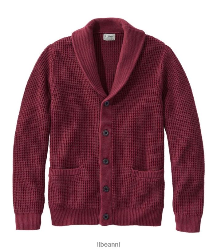 L.L.Bean Heren trui van biologisch katoen rode wijn kleding VT0645998