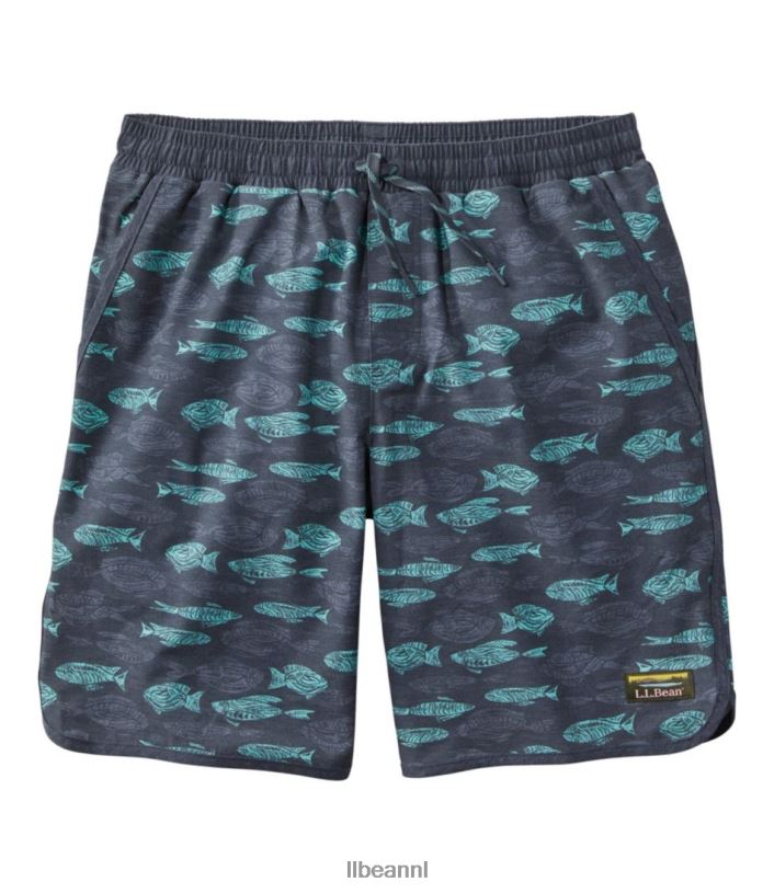L.L.Bean Heren all-avontuurlijke zwemshorts koolstof marine visprint kleding VT0643211