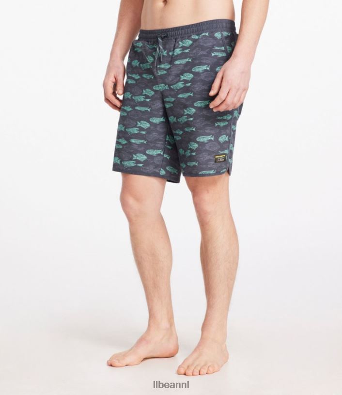 L.L.Bean Heren all-avontuurlijke zwemshorts koolstof marine visprint kleding VT0643211