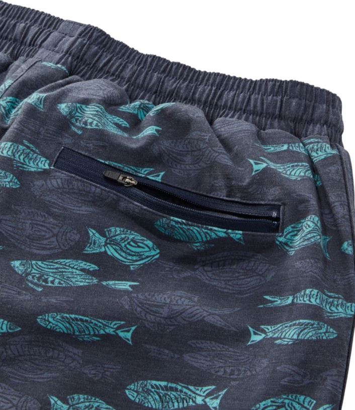 L.L.Bean Heren all-avontuurlijke zwemshorts koolstof marine visprint kleding VT0643211