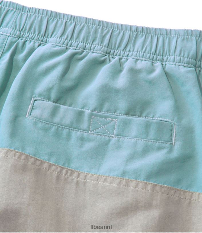 L.L.Bean Heren klassieke supplex sportshort piek oranje/blauw kwarts/houtrook kleding VT064292