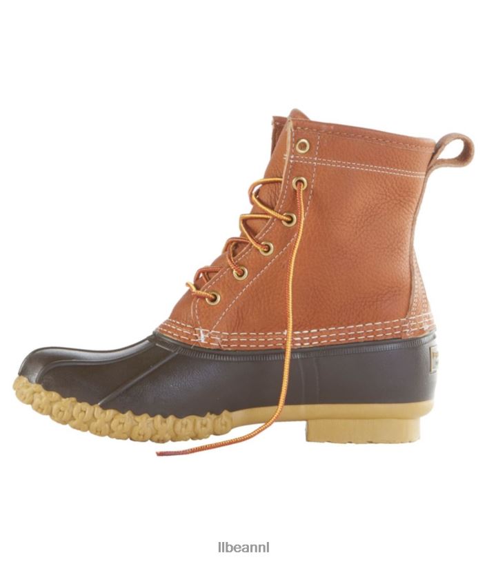 L.L.Bean Heren 8\'\' laarzen met zeemvoering bruin/bruin/gom/appelkaneel schoenen VT0641198