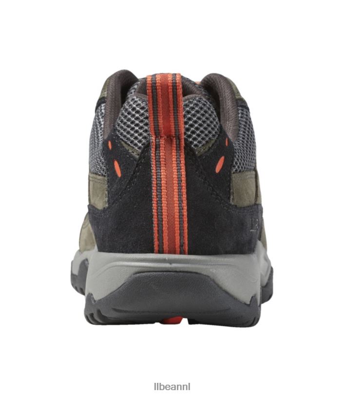 L.L.Bean Heren trailmodel 4 geventileerde wandelschoenen asfalt/zwart bosgroen schoenen VT0643832