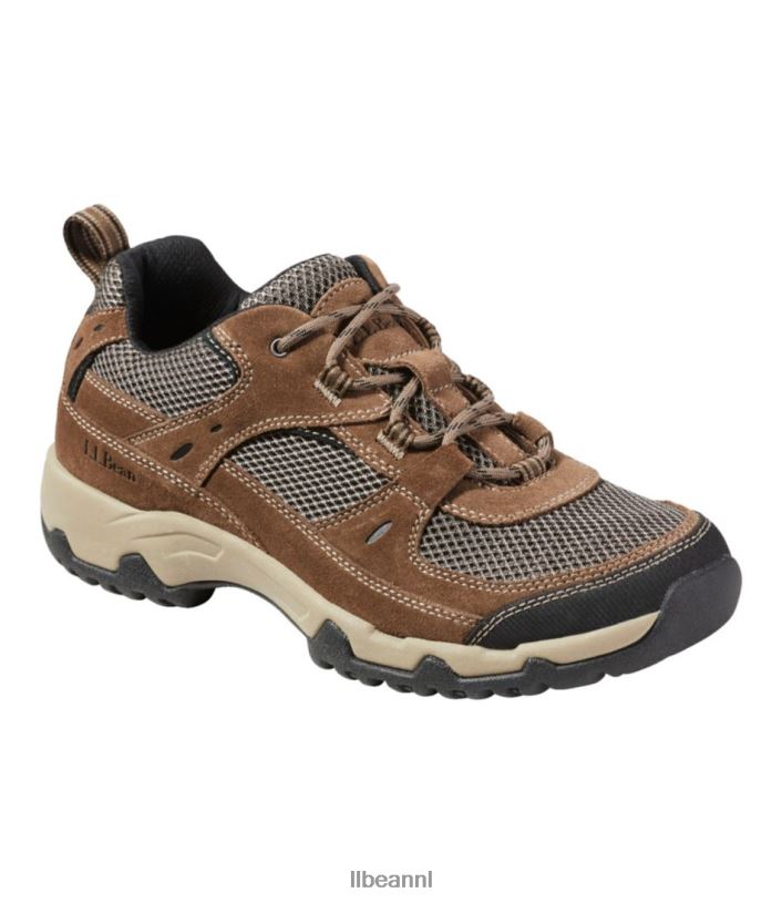 L.L.Bean Heren trailmodel 4 geventileerde wandelschoenen asfalt/zwart bosgroen schoenen VT0643832