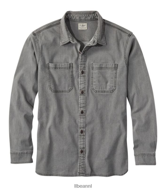 L.L.Bean Heren Beanflex denim overhemd asfalt kleding VT064319