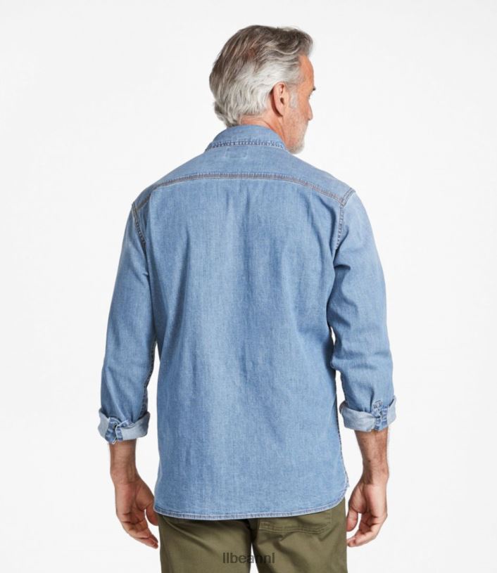 L.L.Bean Heren Beanflex denim overhemd asfalt kleding VT064319
