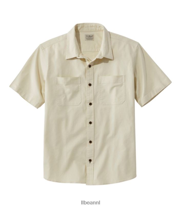 L.L.Bean Heren Beanflex-twill overhemd bleek kaki kleding VT0647291