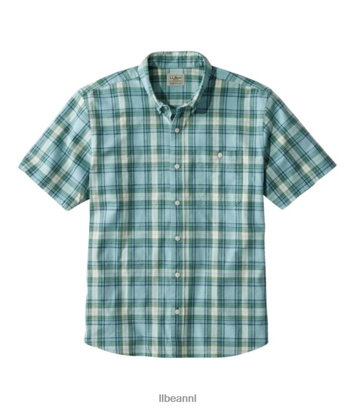 L.L.Bean Heren Comfort stretch chambray overhemd bleek turkoois kleding VT0643505