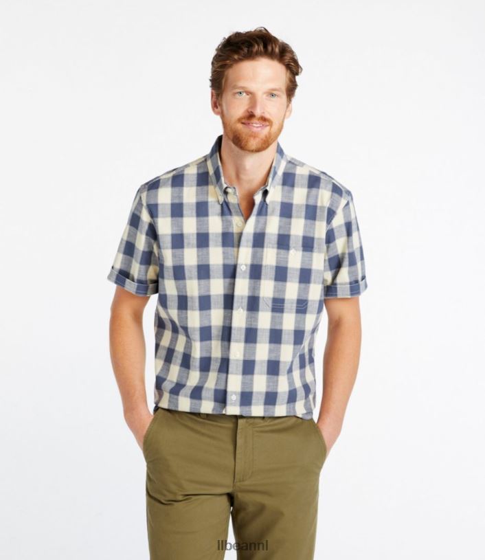 L.L.Bean Heren Comfort stretch chambray overhemd bleek turkoois kleding VT0643505