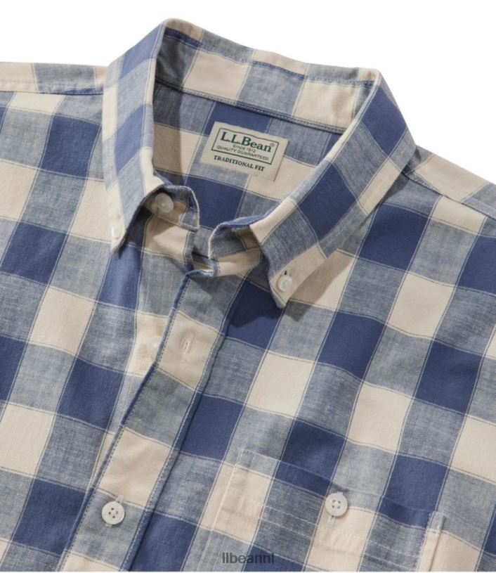 L.L.Bean Heren Comfort stretch chambray overhemd bleek turkoois kleding VT0643505