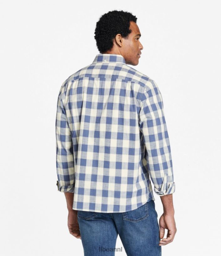 L.L.Bean Heren Comfort stretch chambray overhemd bleek turkoois kleding VT0644846