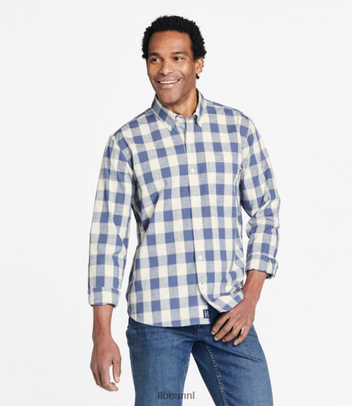 L.L.Bean Heren Comfort stretch chambray overhemd heldere zeeman kleding VT0646985
