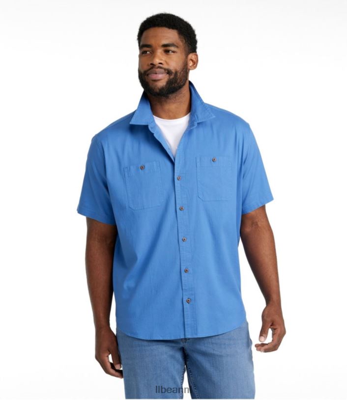 L.L.Bean Heren Lakewashed kampshirt gebakken klei geo kleding VT0645983