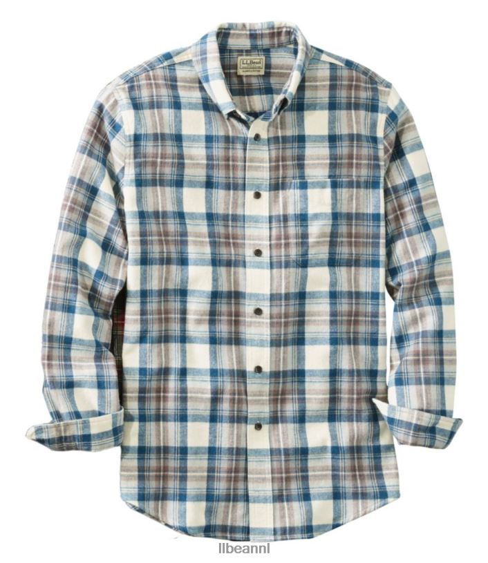 L.L.Bean Heren Schots geruit flanellen overhemd indigo tartan kleding VT064400