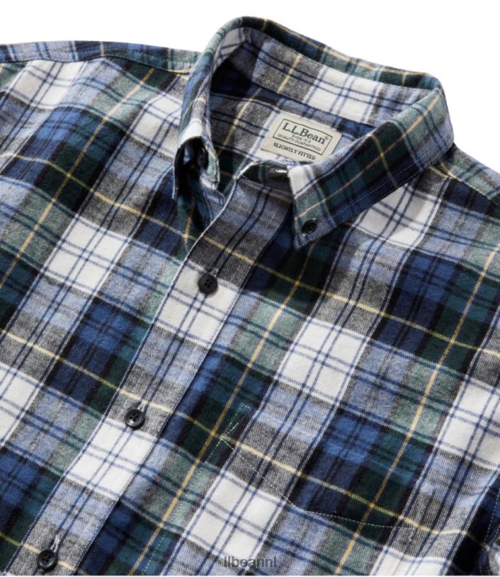L.L.Bean Heren Schots geruit flanellen overhemd indigo tartan kleding VT064400