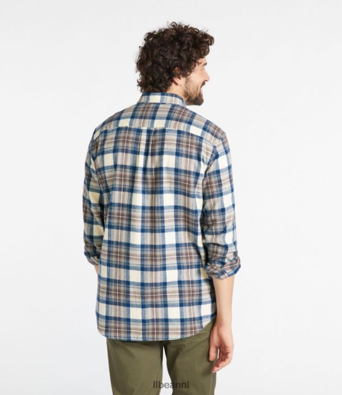 L.L.Bean Heren Schots geruit flanellen overhemd vrijhaven grijs kleding VT0646418