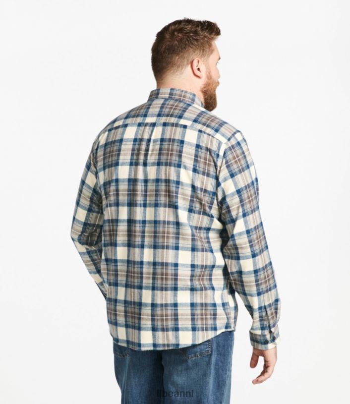 L.L.Bean Heren Schots geruit flanellen overhemd vrijhaven grijs kleding VT0646418