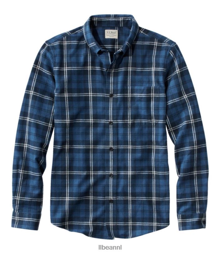 L.L.Bean Heren Schots geruit flanellen overhemd zwaan kleding VT0647015