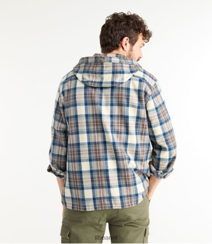 L.L.Bean Heren Schots geruit flanellen overhemd zwart horloge kleding VT0646649