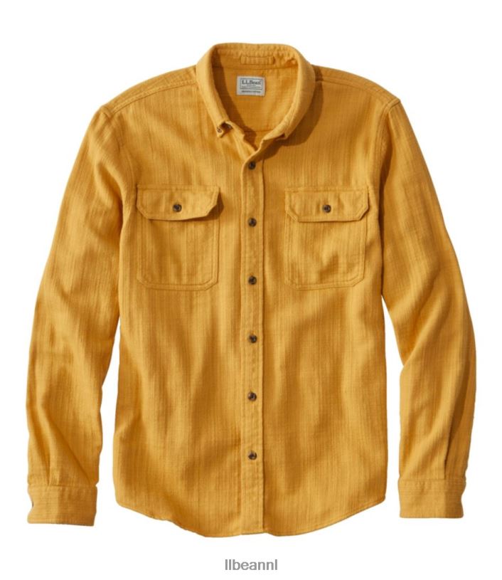 L.L.Bean Heren Veldflaneloverhemd uit 1912 warm goud kleding VT0643079