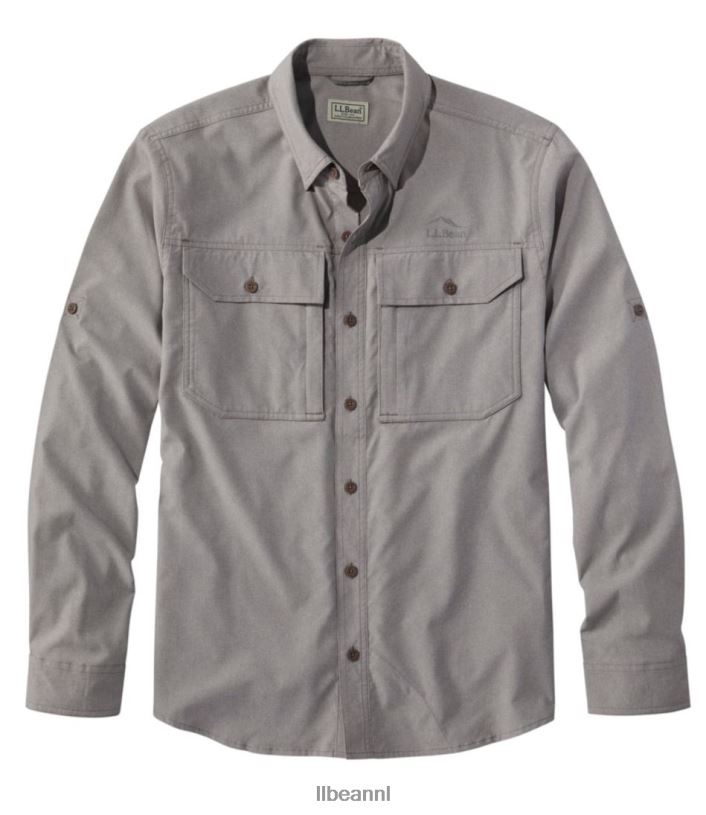 L.L.Bean Heren geen flyzone-shirt taupe bruin kleding VT0644801