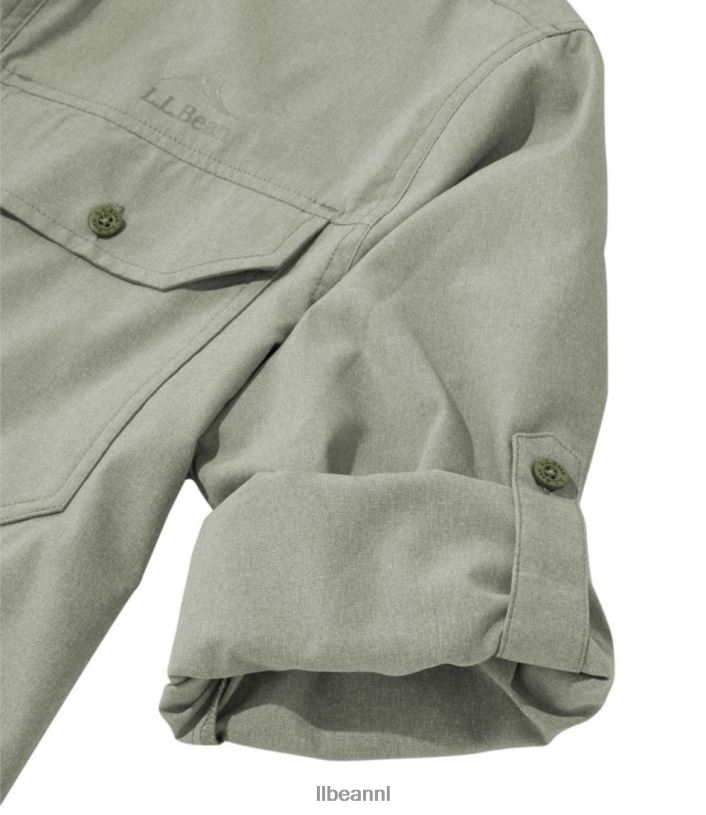L.L.Bean Heren geen flyzone-shirt taupe bruin kleding VT0644801