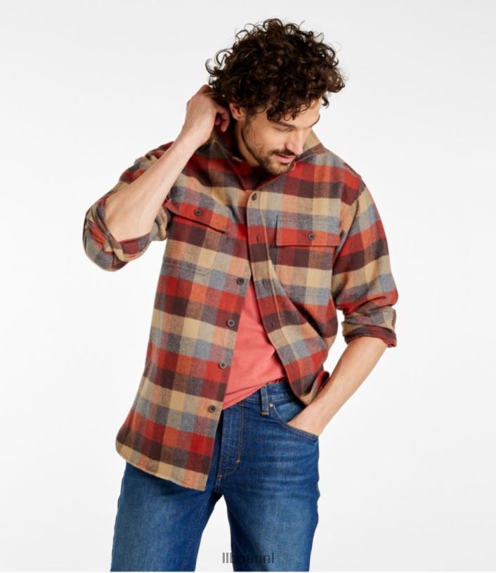 L.L.Bean Heren gemzen overhemd bos schaduw kleding VT064448