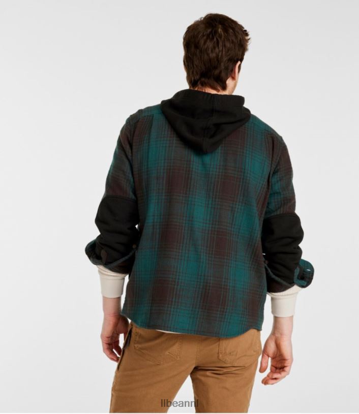 L.L.Bean Heren kenmerkend erfgoed getextureerd flanel lichtgrijze heide kleding VT0644990