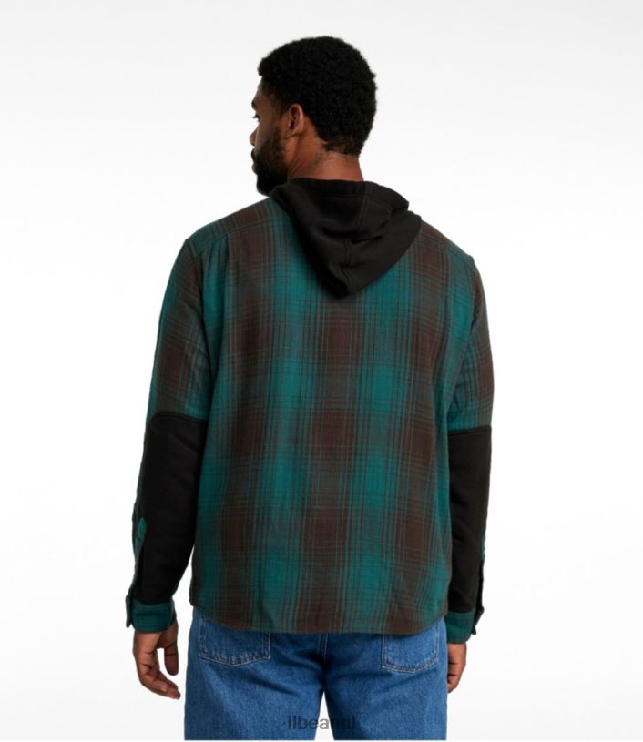 L.L.Bean Heren kenmerkend erfgoed getextureerd flanel lichtgrijze heide kleding VT0644990