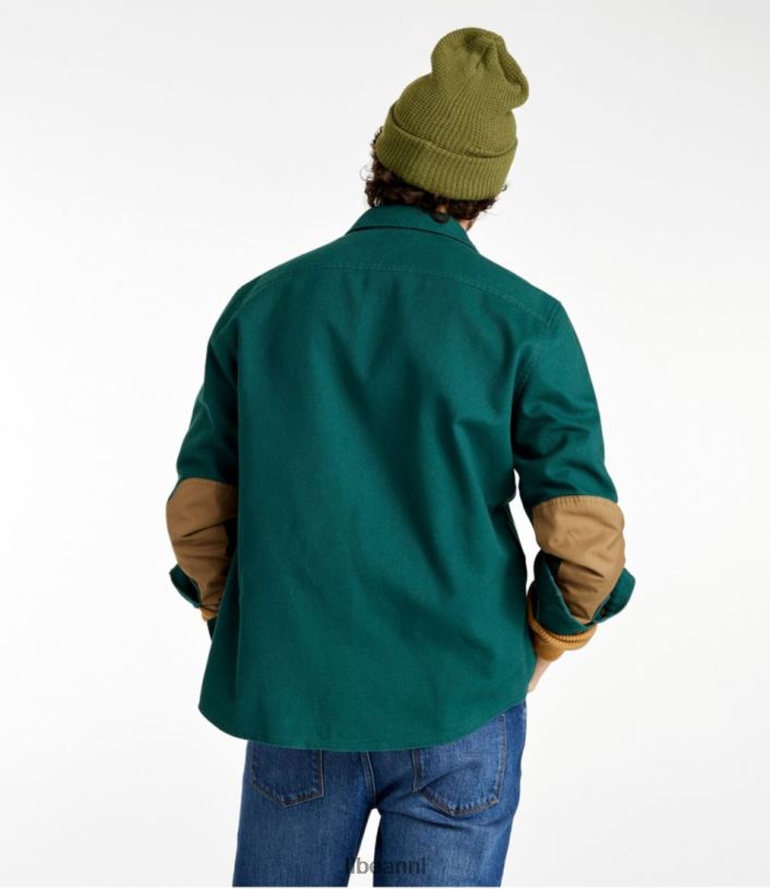 L.L.Bean Heren kenmerkend robuust, zacht twill overhemd loden kleding VT064724