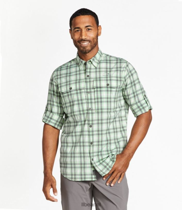 L.L.Bean Heren no-flyzone shirt met lange mouwen marineblauw kleding VT0643295