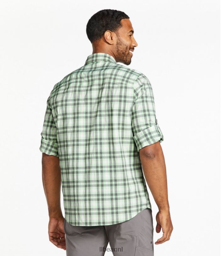 L.L.Bean Heren no-flyzone shirt met lange mouwen marineblauw kleding VT0643295