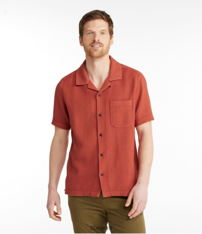 L.L.Bean Heren robuust wafelshirt rangeley blauw kleding VT064337