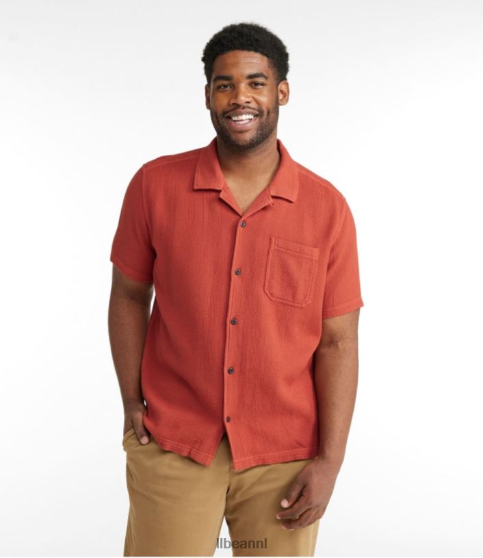 L.L.Bean Heren robuust wafelshirt rangeley blauw kleding VT064337
