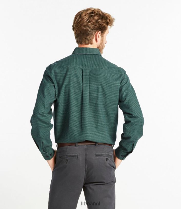 L.L.Bean Heren slecht goed flanellen overhemd mosterd kleding VT0644852
