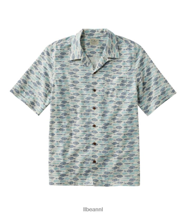 L.L.Bean Heren tropen shirt zilverberk vis kleding VT0647174