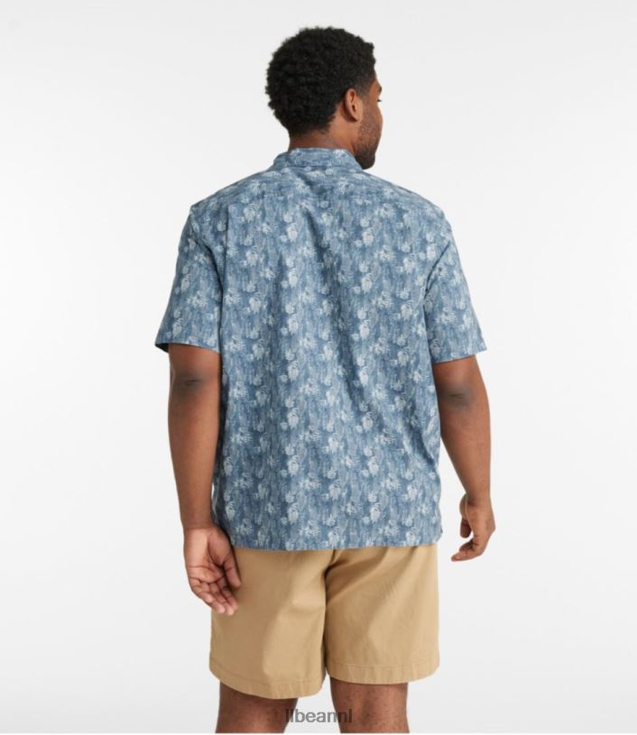 L.L.Bean Heren tropen shirt zilverberk vis kleding VT0647174