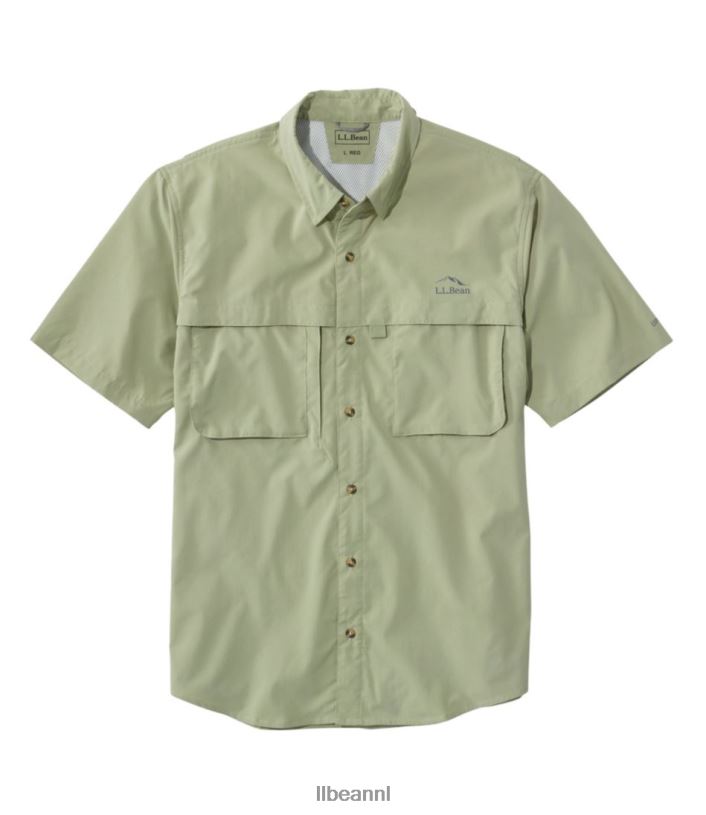L.L.Bean Heren tropisch overhemd stoffige salie kleding VT0646949