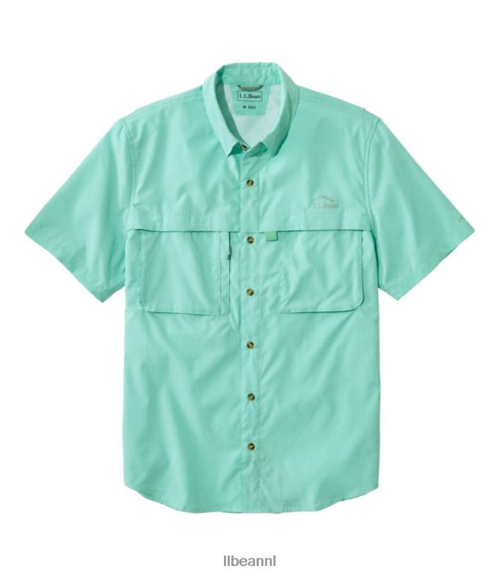 L.L.Bean Heren tropisch overhemd vervaagde jade kleding VT0645797