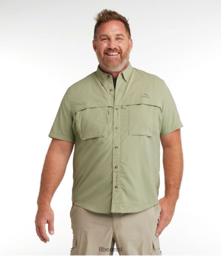 L.L.Bean Heren tropisch overhemd vervaagde jade kleding VT0645797