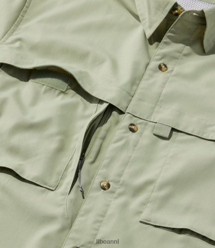 L.L.Bean Heren tropisch overhemd vervaagde jade kleding VT0645797