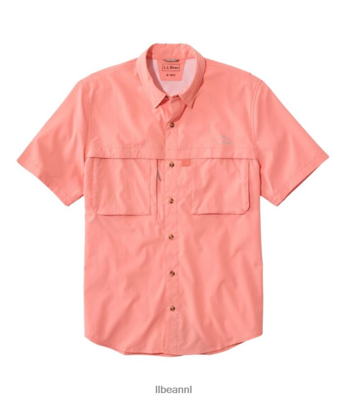 L.L.Bean Heren tropisch overhemd warm koraal kleding VT064259