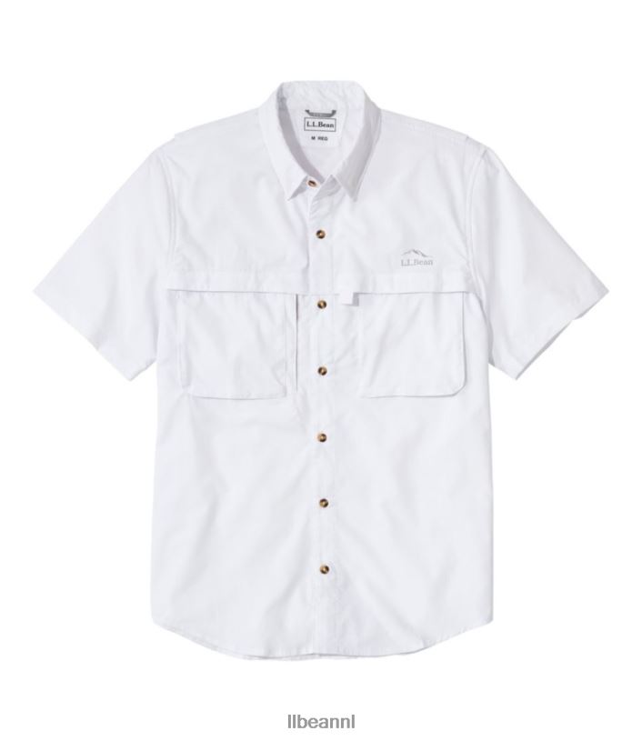L.L.Bean Heren tropisch overhemd wit kleding VT0646508