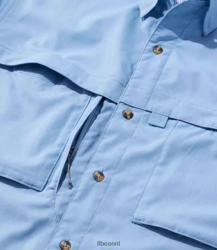 L.L.Bean Heren tropisch overhemd zacht blauw kleding VT0645788