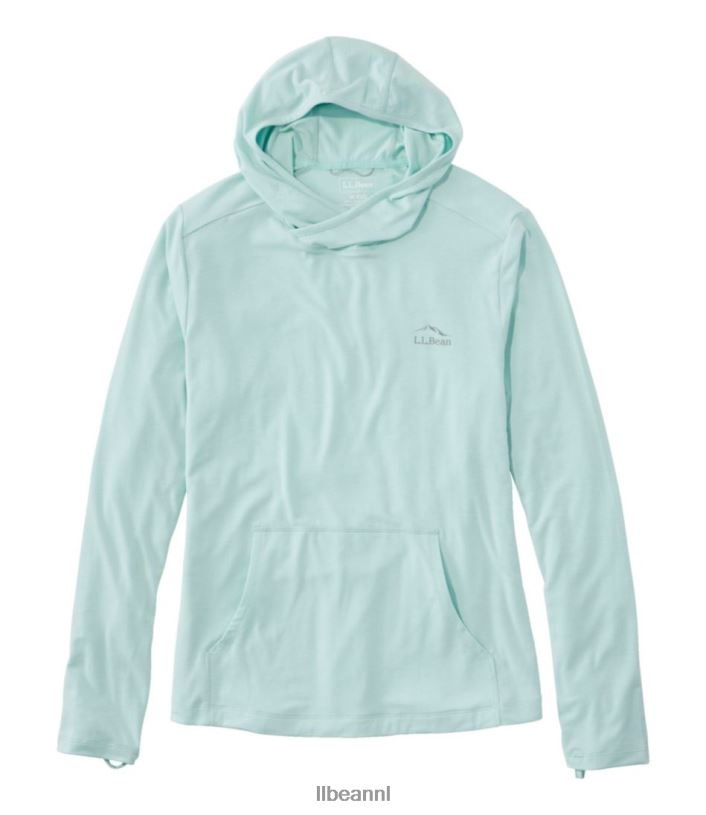 L.L.Bean Heren Tropicalwear comfortabele hoodie bleek turkoois kleding VT0641285