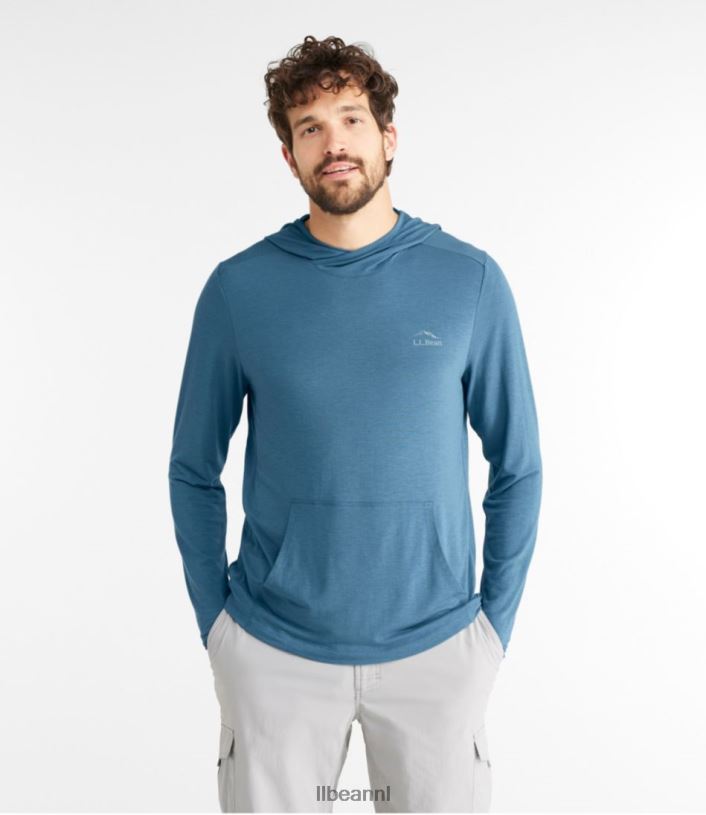 L.L.Bean Heren Tropicalwear comfortabele hoodie bleek turkoois kleding VT0641285