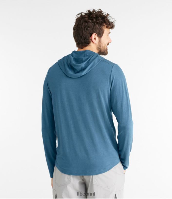 L.L.Bean Heren Tropicalwear comfortabele hoodie bleek turkoois kleding VT0641285